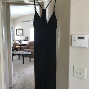 Long maxi black dress